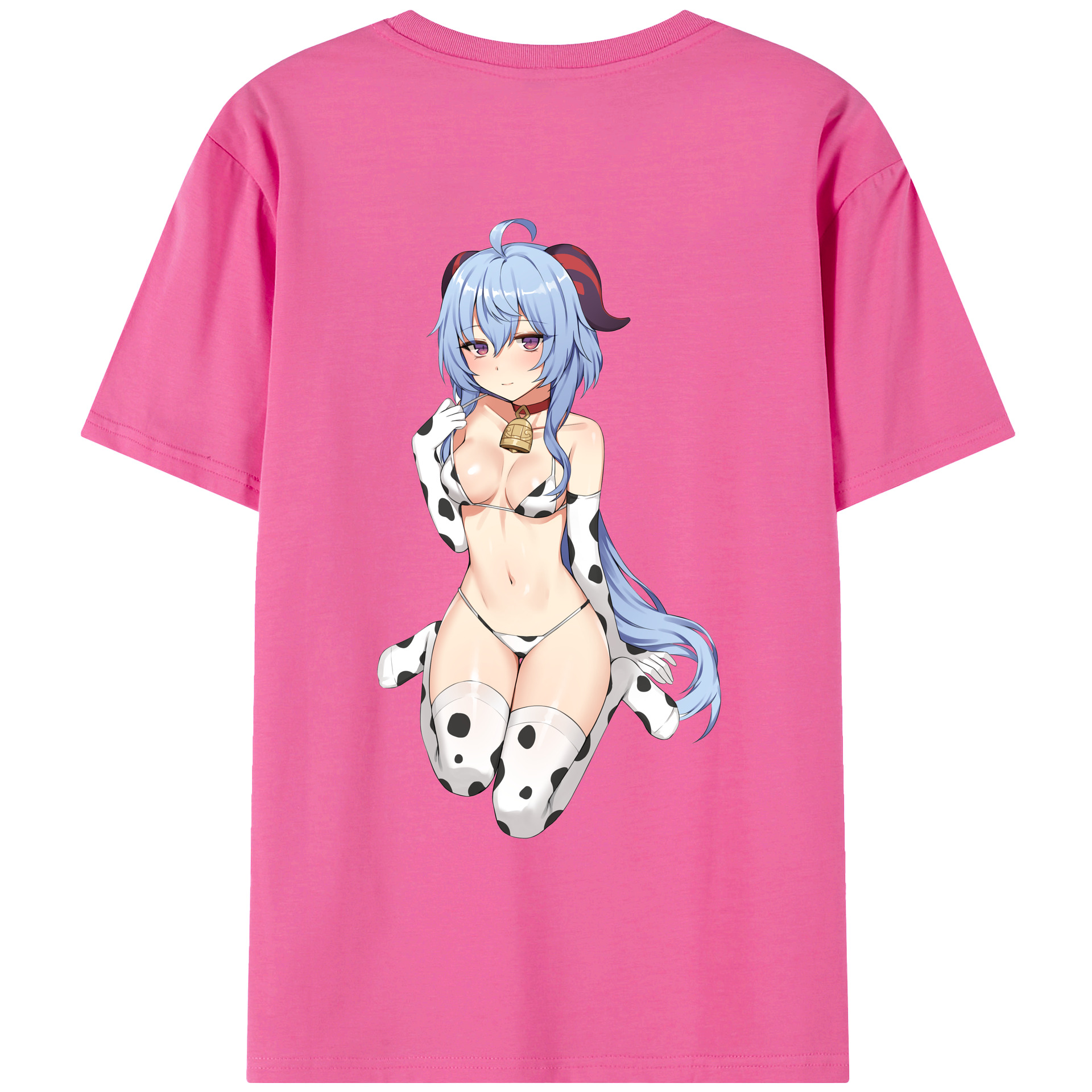 げんし神 甘雨 かんう genshin Ganyu レディース半袖Tシャツ(バックプリント)
